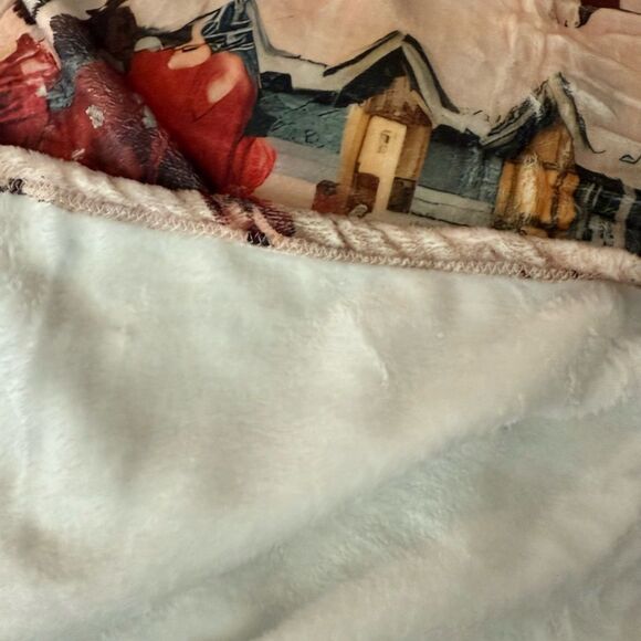 Vintage Inspired Christmas Flannel Blanket, Cozy & Soft, Warm‎ Christmas Gift - Picture 7 of 11